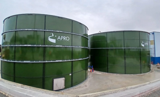 Tanque tampón de 1000m3 en acero vitrificado