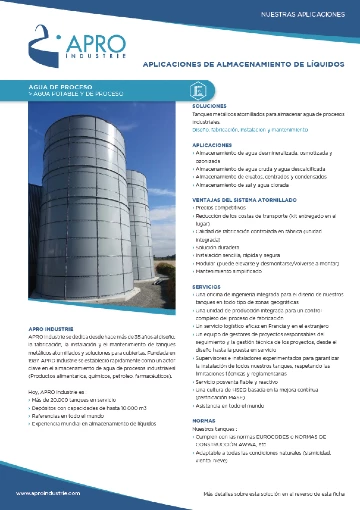Ficha de aplicación- Aguas de proceso