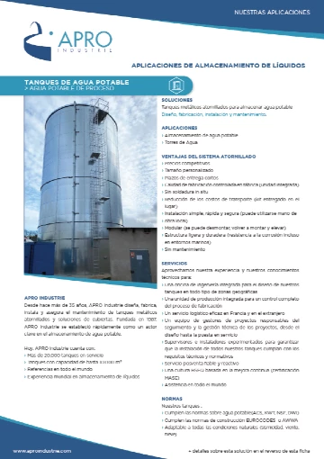 Ficha de aplicación- Agua potable