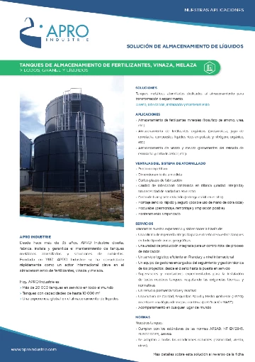 Ficha de aplicación- Almacenamiento de fertilizantes