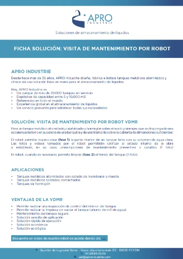 Ficha prestación - visita de mantenimiento por robot